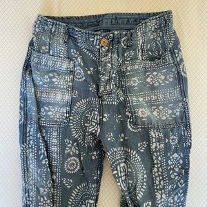 Free People Blue Island Vibes Printed Pants